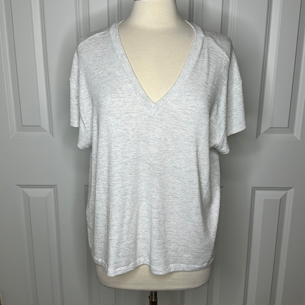 Rag & Bone Light Grey Short Sleeve Top SzXL